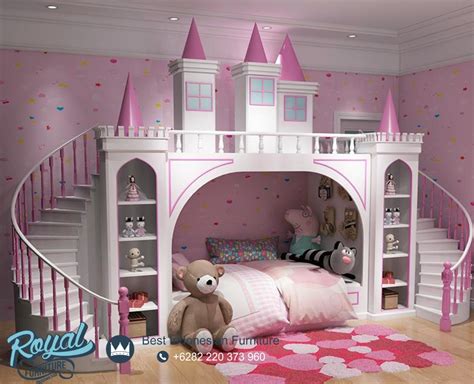 Tempat tidur dengan dipan rendah; Desain Tempat Tidur Anak Perempuan Tingkat Princes - Jual ...