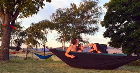 Hydro hammock is half hammock, half hot tub, and all awesome. Hot tub hammock