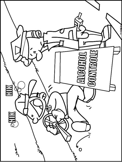 Disclaimer alle afbeeldingen mogen gebruikt worden voor prive, educatieve of niet commerciële de dalmatiers spelen. Kleurplaat Alcohol controle - politie - Kleurplaten.nl
