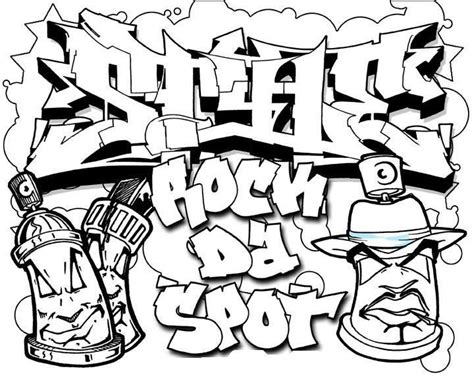 Gangster graffiti coloring page pages template. Pin on WORDS #2 COLORING PAGES