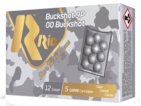 Buckshot (countable and uncountable, plural buckshots). RIO AMMUNITION RB129 Royal Buck 12 Gauge 2.75" Buckshot 9 ...