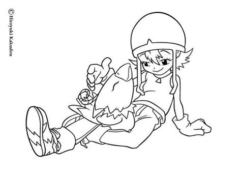 Download Sora and Biyomon coloring page. Moer Digimon coloring ...
