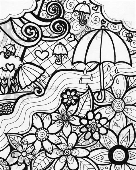 Top ideas about spring coloring pages on pinterest mothers. INSTANT DOWNLOAD Coloring Page - April Showers Bring May ...