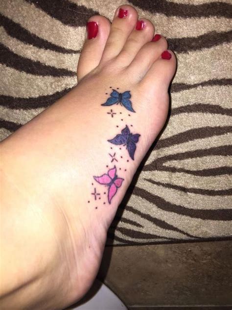 Maybe you would like to learn more about one of these? Awesome Butterfly Foot Tattoo For Girls #tattoosforgirls | Butterfly foot tattoo