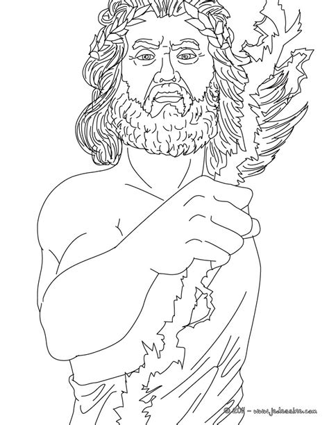 Ilustración de dibujos animados zeus dios griego. comment dessiner zeus - Les dessins et coloriage