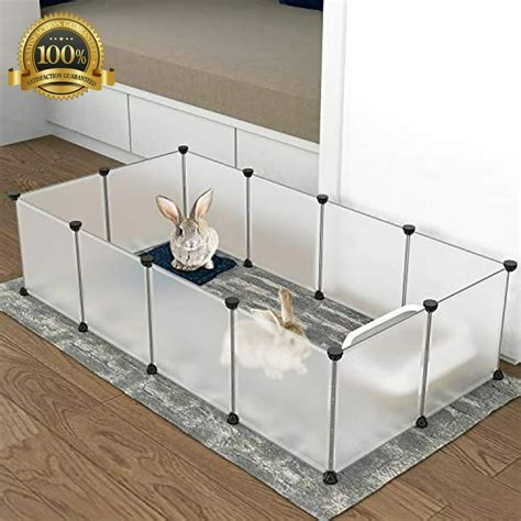 Tespo Pet Playpen, Small Animal Cage Indoor Portable Metal ...