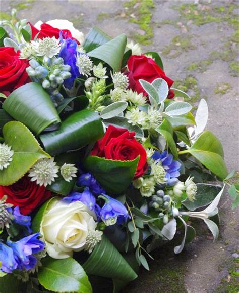 Same day delivery, low price guarantee.send flowers, baskets, funeral flowers avas flowers® offers flower deliveries to all of orange's small businesses. Red White and Blue Posy - Funeral Flowers Forfar