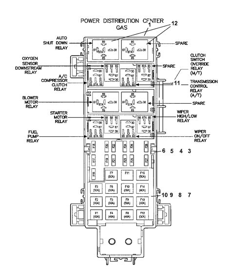 I'm looking at a wiring diagram for the '02 liberty and there is a oxygen sensor downstream relay in the pdc in the '02 model, but both rear o2's are being feed off of the same circuit; 56041891AD - Genuine Mopar RELAY