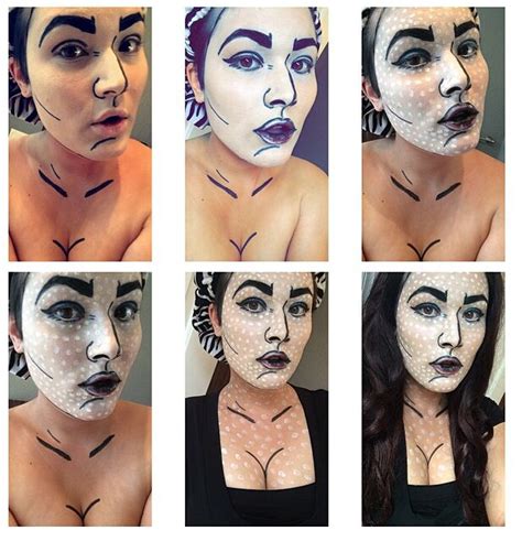 Face makeup step by step image. Comic book makeup steps. Done by me on myself :) # ...