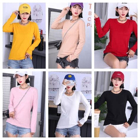 Ada yang kaos polos lengan panjang baju polos kerah polos depan belakang. Jual Kaos wanita lengan panjang polos import o neck ...