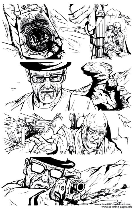 Home » history & stories » tv shows ». Breaking Bad Comic Strip Coloring Pages Printable