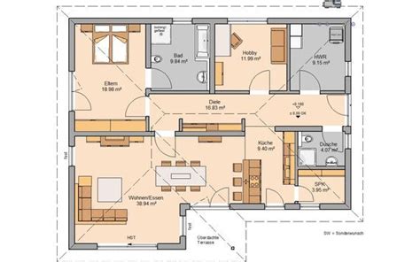 Das haus zum verkauf in codigoro ist auf zwei ebenen und ist wie folgt: Kern-Haus Bungalow Vita Grundriss Erdgeschoss in 2020 ...