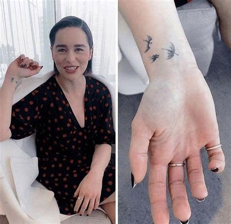 Emilia clarke reveals her anxiety over filming final season of got. No Spoilers Emilia Clarke got tattoos inspired by her ...