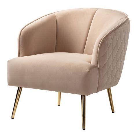 Find furniture & decor you love for the place you love most. Myla Accent Chair Almond Gold Legs - BrandAlley