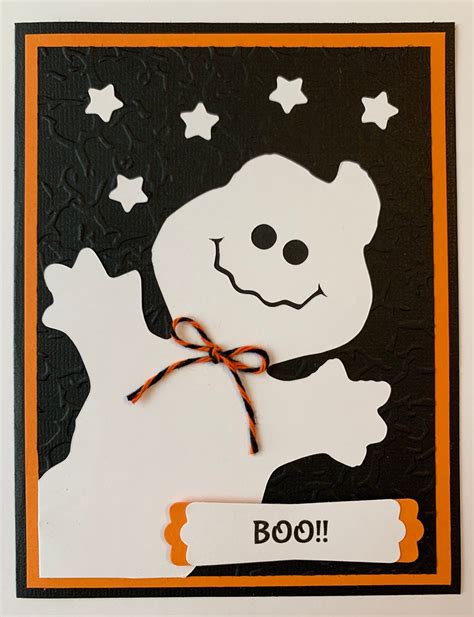 Handmade Halloween A2 Card Ghost Boo Happy Halloween | Etsy in 2020 | Halloween cards handmade ...
