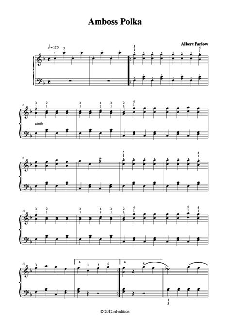 Check spelling or type a new query. Amboss Polka (Klavier solo leicht) Albert Parlow (bearb ...