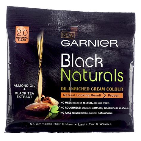 Check out all the black shades here. Buy Garnier Black Naturals (Original Black 2.0) Oil ...