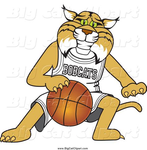 This minimalist a5 basketball score sheet is made to keep all of your child's important sports score information at a glance. Big Cat Vector Clipart of a Bobcat Playing Basketball by ...