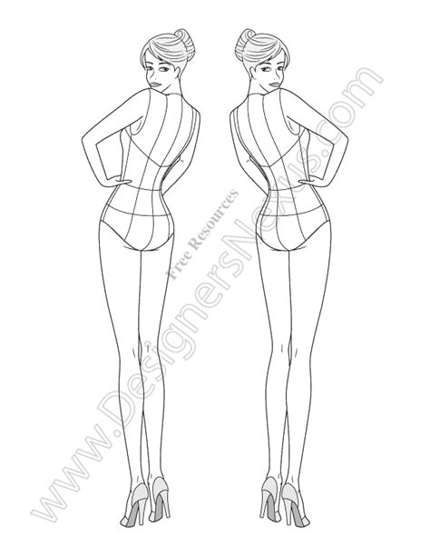 Over 38,347 fashion figure pictures to choose from, with no signup needed. V71- Back View Fashion Figure Template - Free downloads # ...