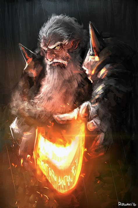 Most who travel outside dwarven lands (as traders, mercenaries, or adventurers) know the common tongue, while warriors in the dwarven cities usually learn goblin to. Dwarven warrior, flame sword. Fantasy | Fantasy dwarf ...