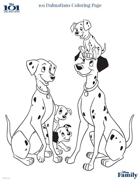 34+ dalmatian coloring pages for printing and coloring. Coloring Pages Disney Family - Dejanato