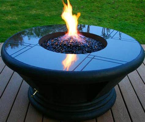 Fire glass fire pit ideas for custom outdoor stone fireplace designs. Propane Fire Pit Glass Rocks By Moderustic Make Fire Pits ...