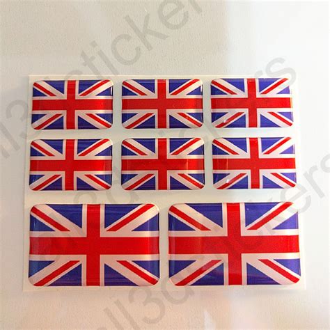 La bandera del reino unido (denominada union flag; Pegatinas Reino Unido Bandera Relieve 3D Adhesivos Resina