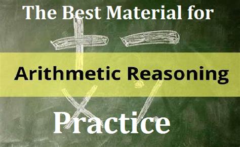 Free verbal reasoning test online. Maths Arithmetic Reasoning Material Useful for most of the ...