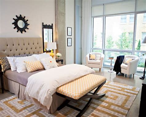 See how we transformed this master bedroom at our now that the the master bedroom is the second room completely done [our first room being the. Chic Downtown Loft | Yellow master bedroom, Bedroom ...