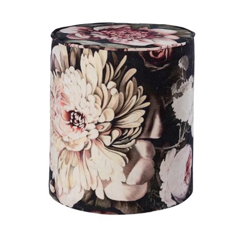 Maybe you would like to learn more about one of these? Moody Floral Velvet Pouf - TOV Furniture | Floral pouf ...