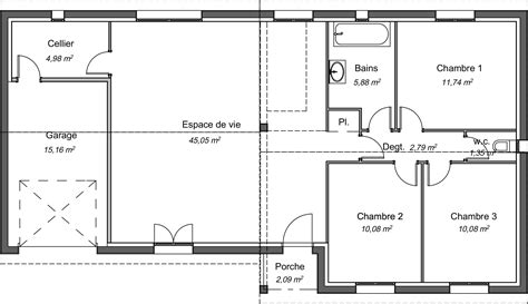 Vous cherchez le plan de maison à 4 chambres de vos rêves ? Maison contemporaine plain-pied Lilas avec plans ...