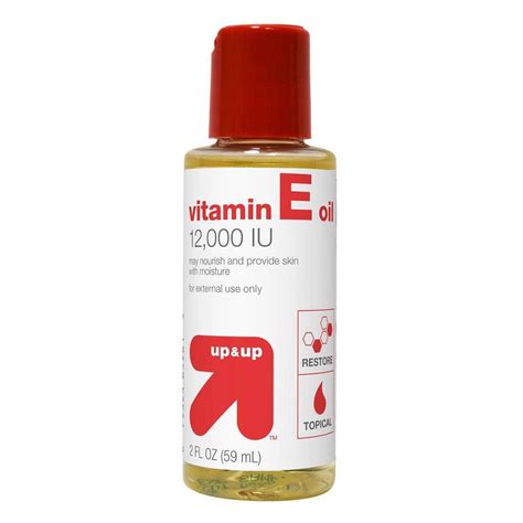 After thorough cleansing & toning, apply 2 to 3 drops of cosmoderm vitamin e oil onto face and / or skin and massage gently. Vitamin E Dietary Supplement Oil - 2.5 fl oz - Up&Up ...
