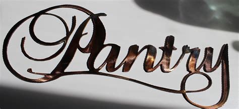 Our wood wall decor ideas save you both time and money over traditional art pieces, and are incredibly easy to customize. Metal Wall Art PANTRY 12" wide Lettering Words Decor copper/bronze plated - Decals, Stickers ...
