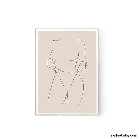 If you want to take your drawing to the next level, make the body outlines for your female figures proportionally correct. Woman illustration, neutral line drawing, beige minimalist ...