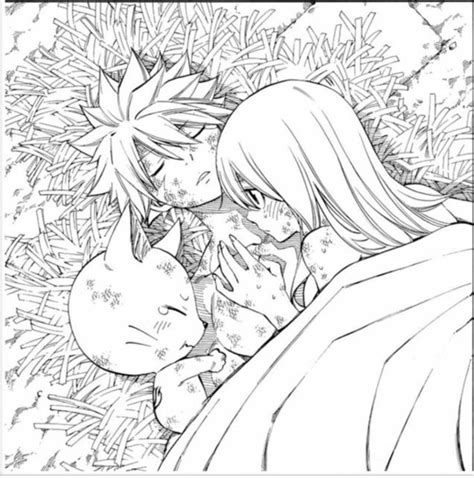 Fairy glitter, a one time use magic amplifying symbol. Lucy and happy keeping Natsu warm. Chapter 514 | Fairy ...