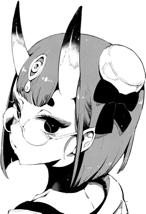 Anime edgy blackandwhite black white aesthetic mouth. horns aesthetic anime black dark manga cute gore ecchi...