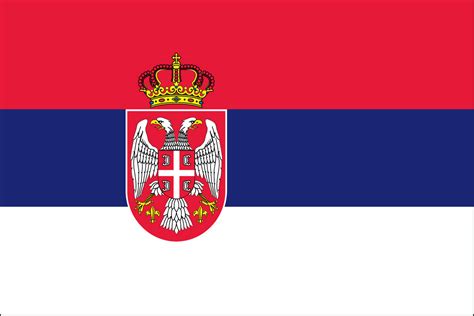 The serbian flag is a tricolor that includes three equal horizontal stripes, red on the upper surface and the middle waters (kingdom) and white on the side (empire). SERBIA FLAG w/SEAL - Liberty Flag & Banner Inc.