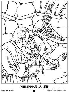 One day, as they were traveling sharing the gospel message, they went to the temple to spend some time in prayer. Paul And Silas Coloring Page at GetColorings.com | Free ...