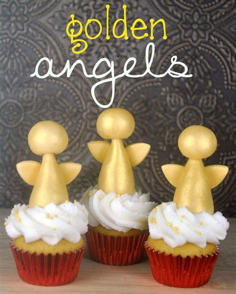 Maybe you would like to learn more about one of these? Golden Angel Cupcake Toppers | Fun cupcake recipes ...