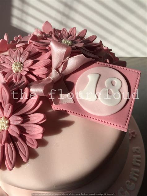 In quick time now you can celebrate birthdays of your loved ones by writing name on this beautiful butterfly birthday cake! Beautiful pink flowers for this 18th birthday cake. | 18th ...