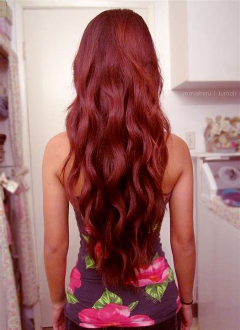 Burgundy (dark red, red wine color) is actively used for hair dyeing in brunettes. 54 best images about Obsession with dark red hair on ...