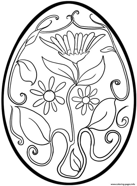 There are also plenty of easter eggs with silly designs, all of which kids will love. Easter Egg With Flowers For Adult Coloring Pages Printable