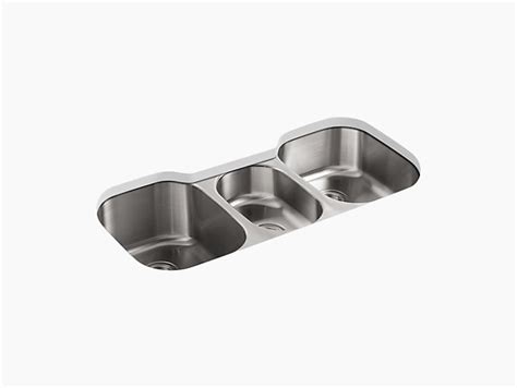 Learn more about using the library. 39" Under-Mount Triple-Bowl Kitchen Sink | 3166 | KOHLER