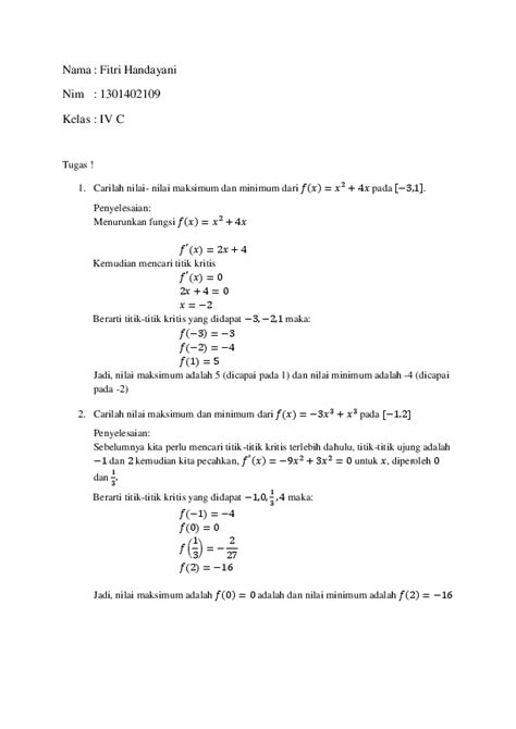 Maybe you would like to learn more about one of these? Soal Sbmptn Nilai Maksimum Dan Minimum Fungsi Trigonometri ...