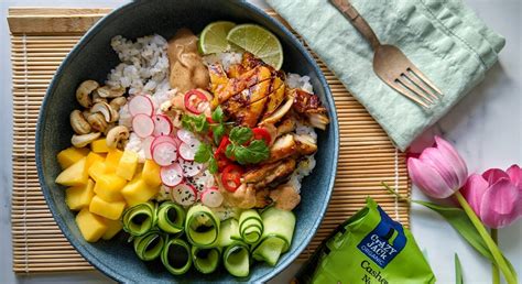 All topics in healthy grain bowl recipes. Gluten Free Satay Chicken Rice Bowl Recipe - My Gluten ...