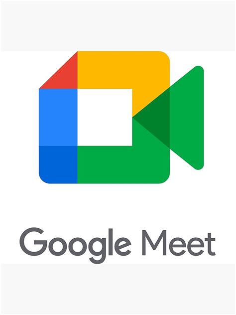 According to our data, the google meet logotype was designed in 2020 for the internet industry. "Google Meet (New Logo 2020)" Photographic Print by ...