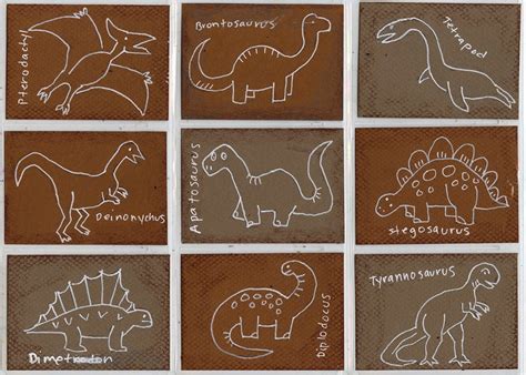 Памела адлон, тара стронг, мелани гриффит и др. Simple Dinosaur Drawings | Art trading cards, Dinosaur art ...