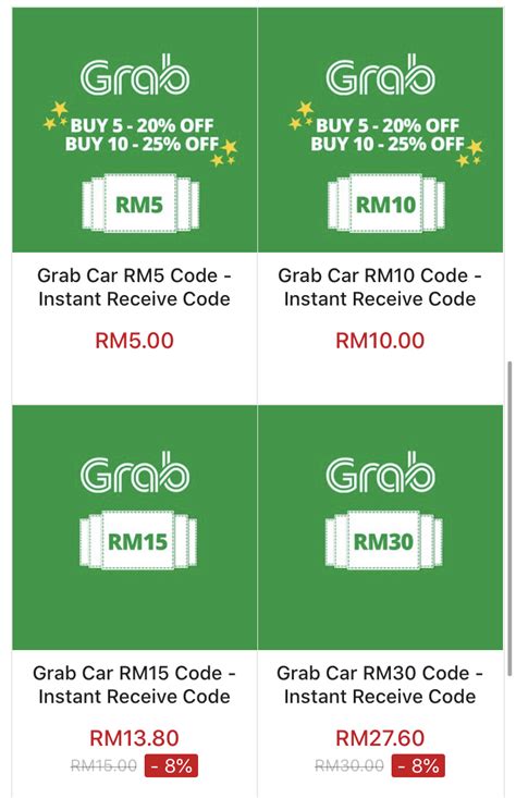 Get working grab coupons, discount codes, offers, voucher deals to get best deals on cabs service & car rentals across singapore. Buy Grab Car Code from Shopee at up to 25% Off - Promo ...