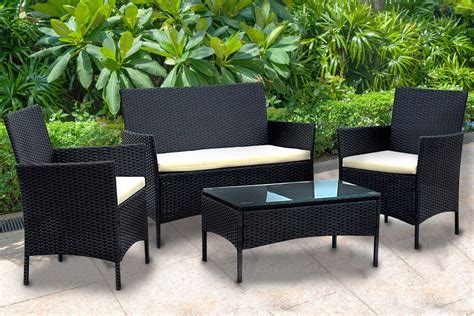 Enhance your home with stylish furniture from our stores across move your outdoor furniture to a covered porch to enjoy it into the autumn season | levin furniture. Madeira 4 Piece Sofa Set with Cushions, $200 | Patio ...