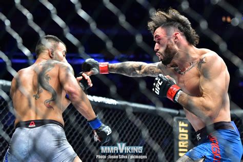 He began professional career in 2010 and currently has 20 fights, of which he won 15 and lost 5. Fight Photos : Makwan Amirkhani at UFC 244